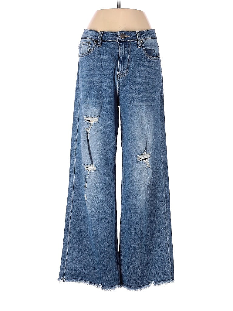 Easel Solid Blue Jeans Size S - 44% off | ThredUp