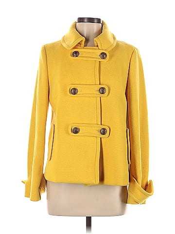 Yellow j crew on sale coat