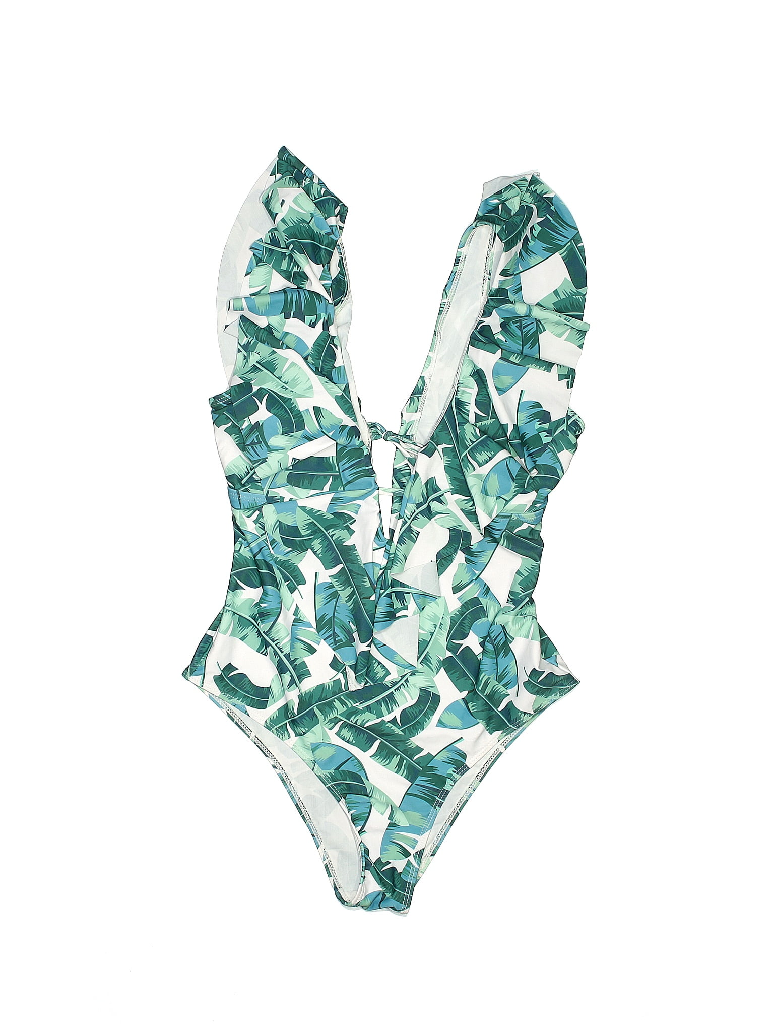 Sportiqe Tropical Multi Color Green One Piece Swimsuit Size M - 56% off ...