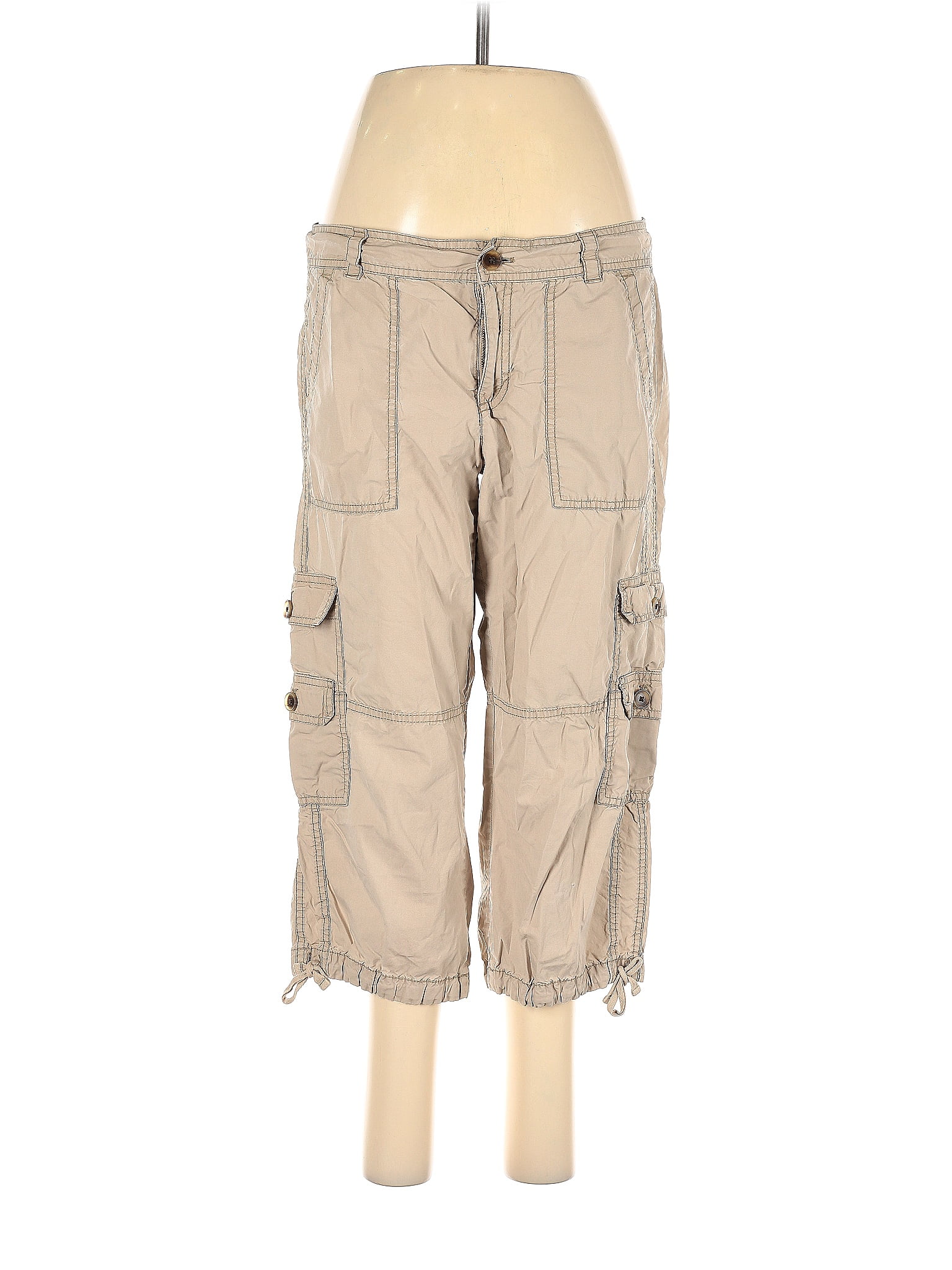 Ann Taylor LOFT 100% Cotton Solid Tan Cargo Pants Size 8 - 73% off