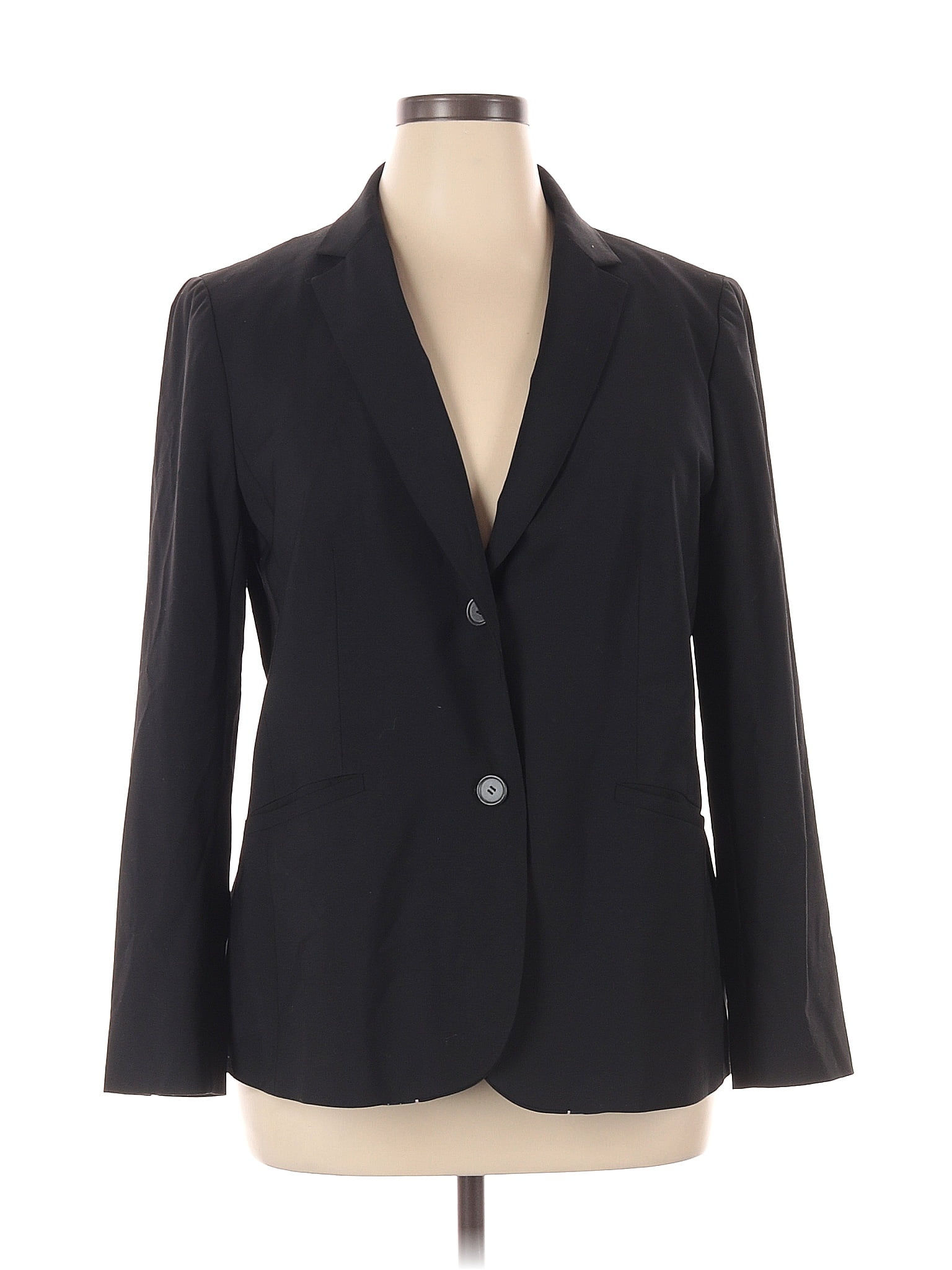 Talbots Solid Black Wool Blazer Size 16 75 Off Thredup 1444