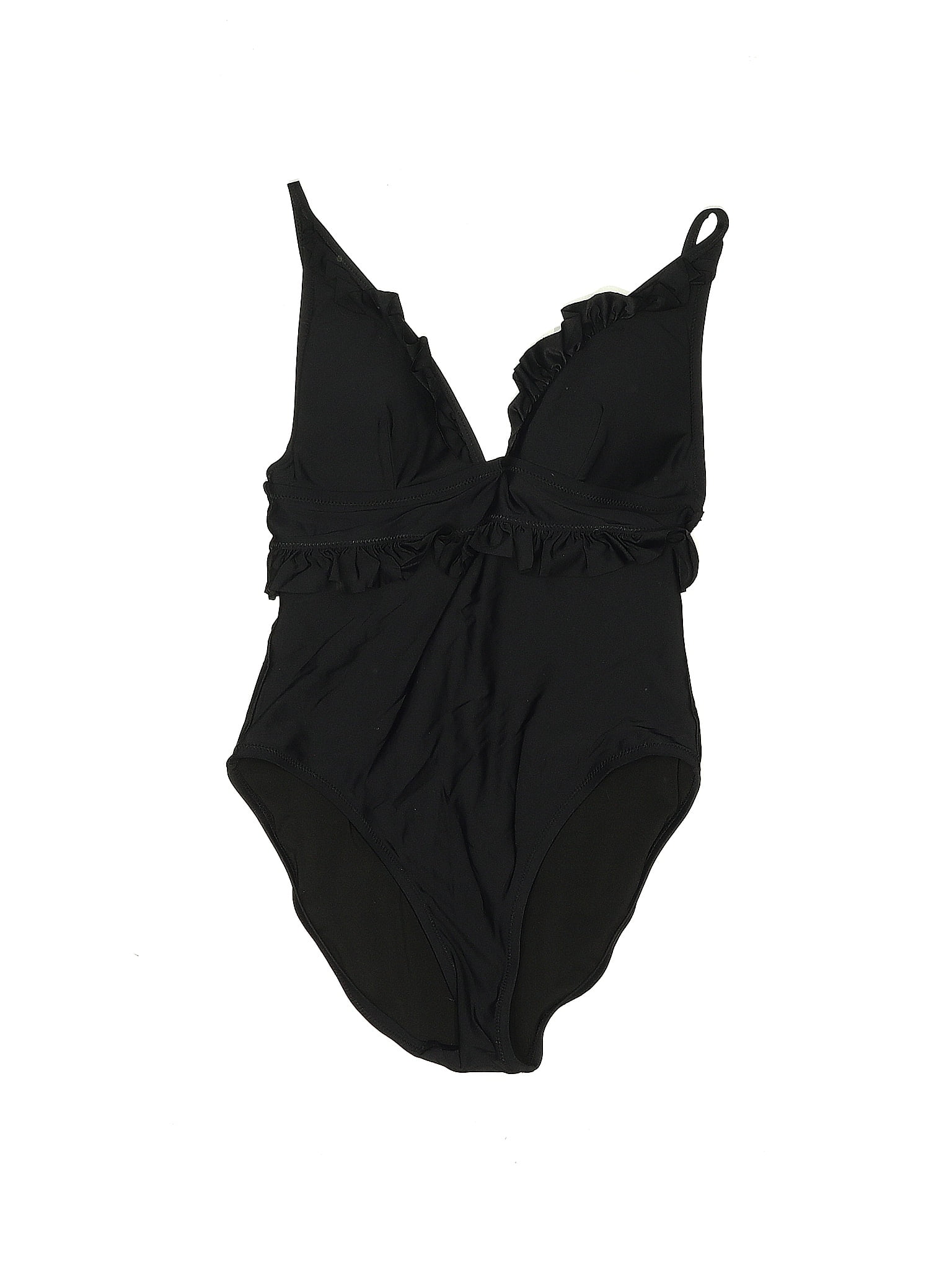 Jcrew Solid Black One Piece Swimsuit Size 6 73 Off Thredup 5030