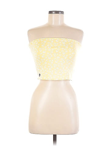 Hollister Floral Yellow Tube Top Size M - 23% off