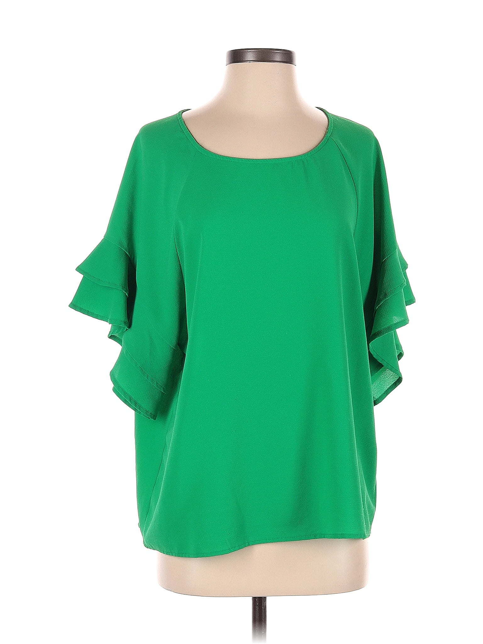 Umgee Green Short Sleeve Blouse Size S - 64% off | thredUP