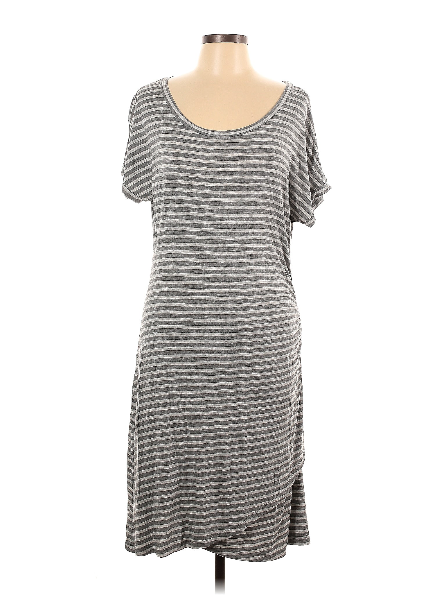 Caslon Stripes Multi Color Gray Casual Dress Size L 62 Off Thredup