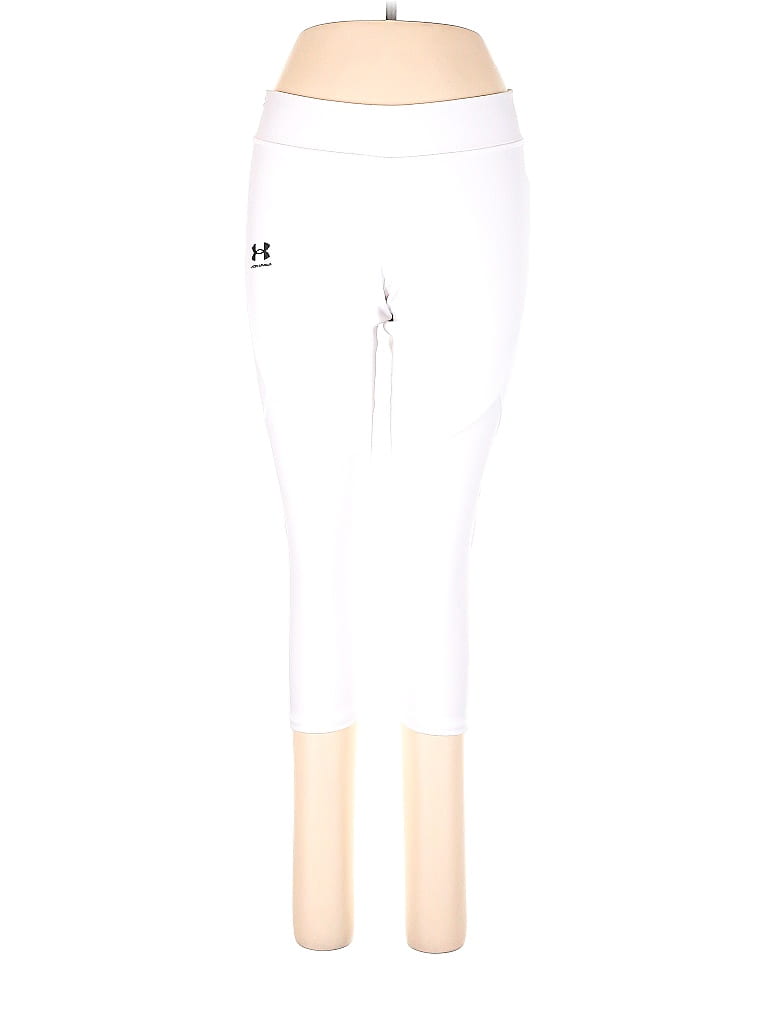 Under Armour Solid White Active Pants Size L - 40% off