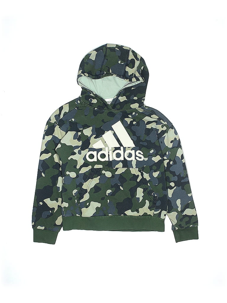 Adidas Camo Green Pullover Hoodie Size 10 - 12 - photo 1