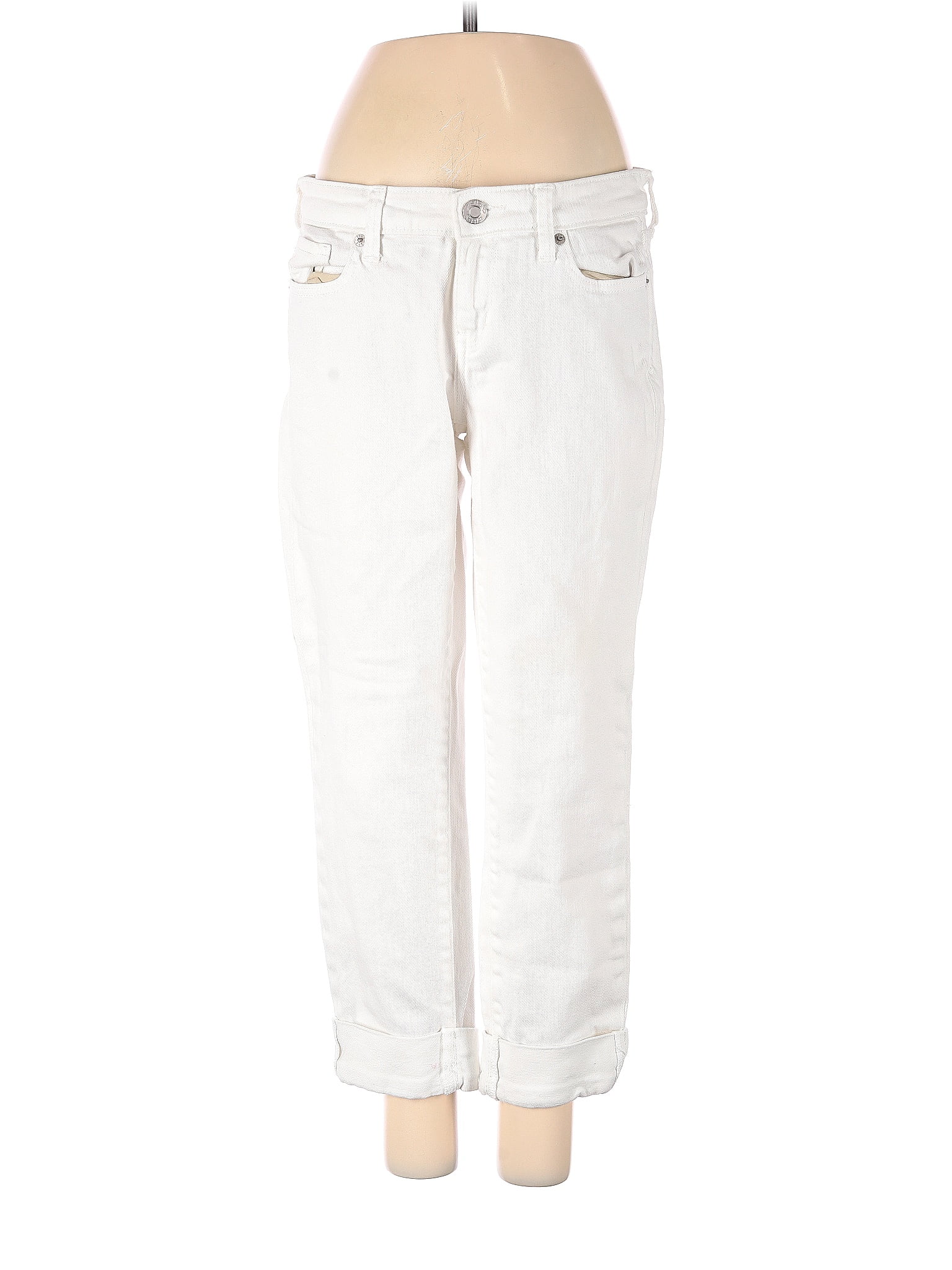 Gap Outlet Solid White Ivory Jeans Size 2 59 off thredUP