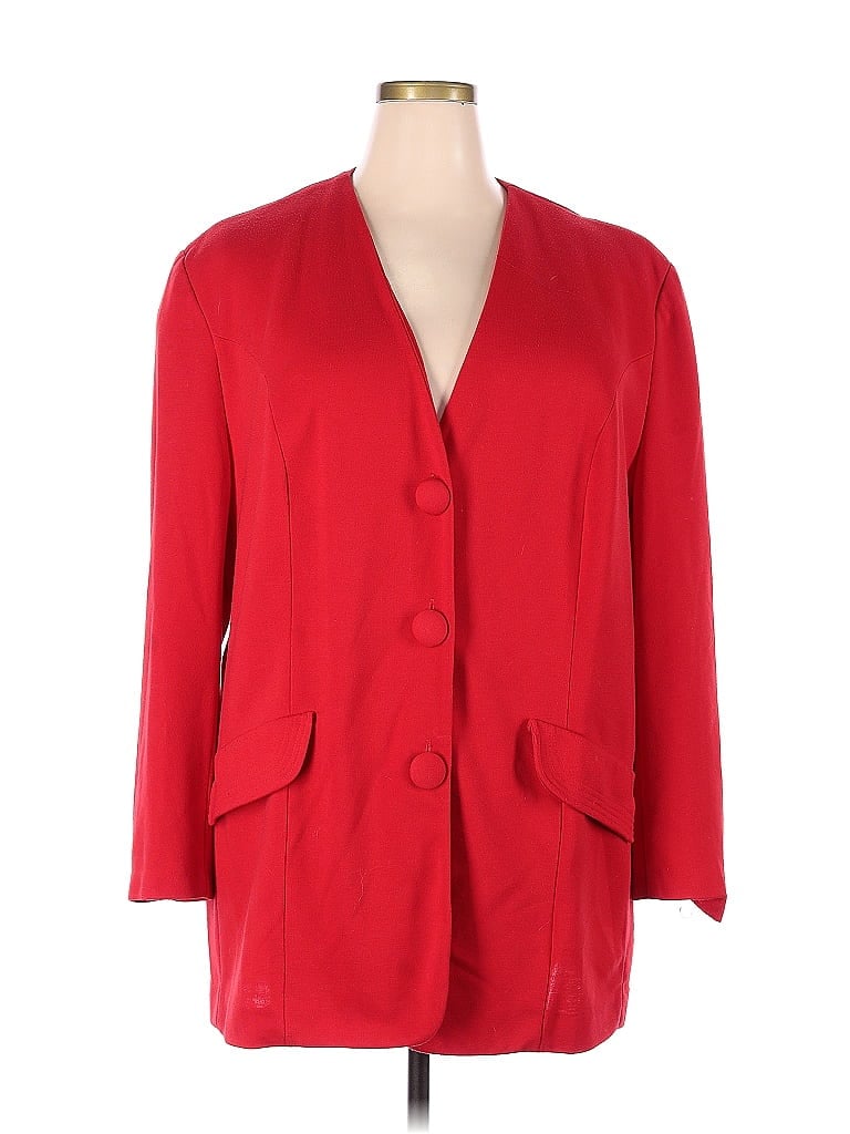 Pre-owned Assorted Brands Blazer Jacket In Red