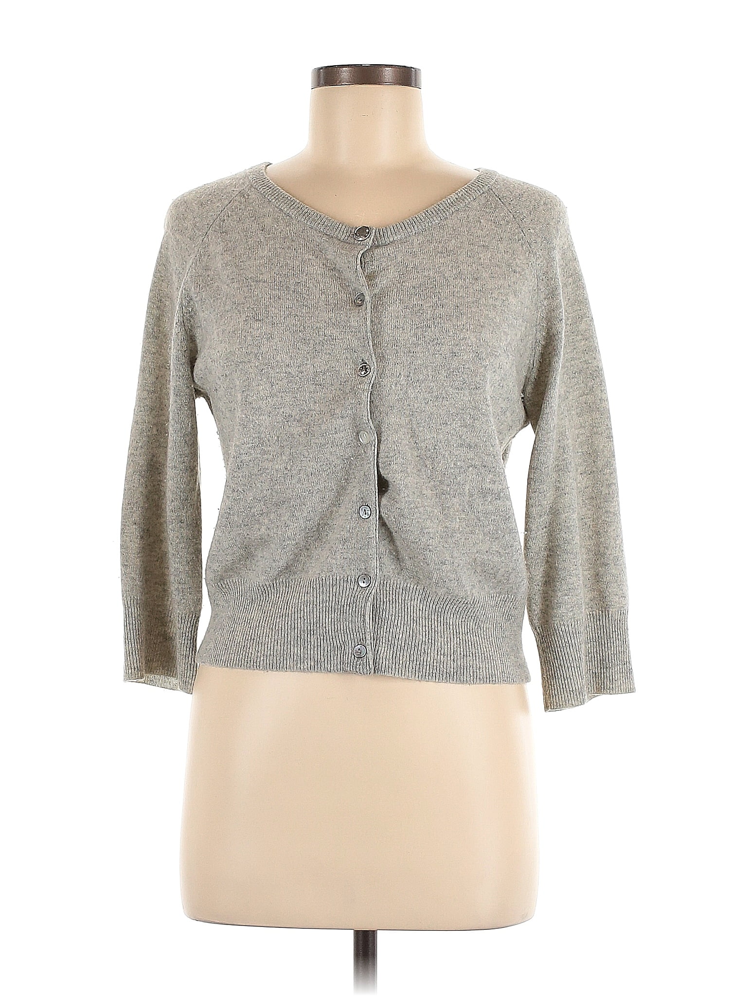 Sundance 100% Cashmere Color Block Gray Cardigan Size M - 76% off | thredUP