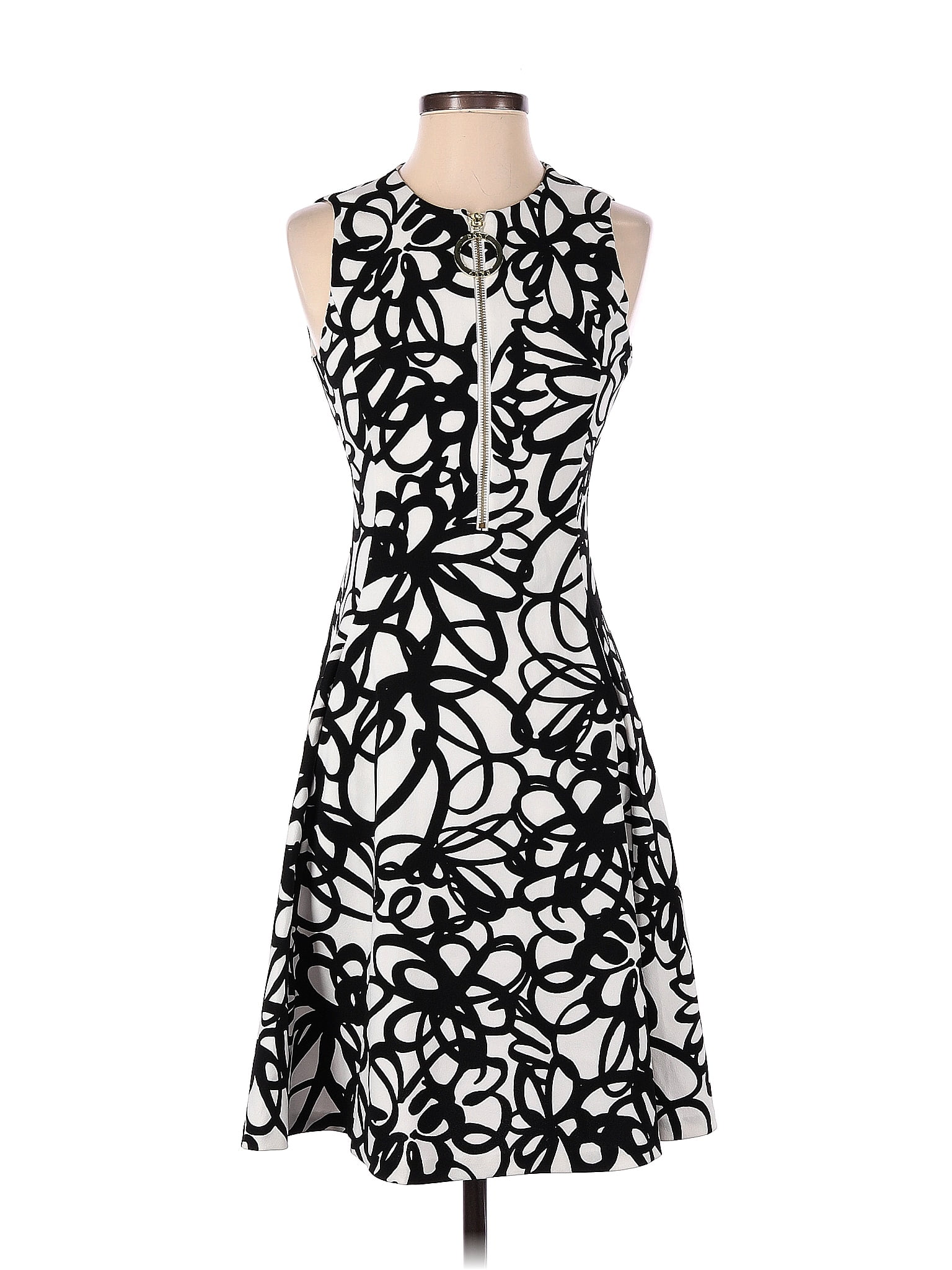 Dkny dress clearance black and white