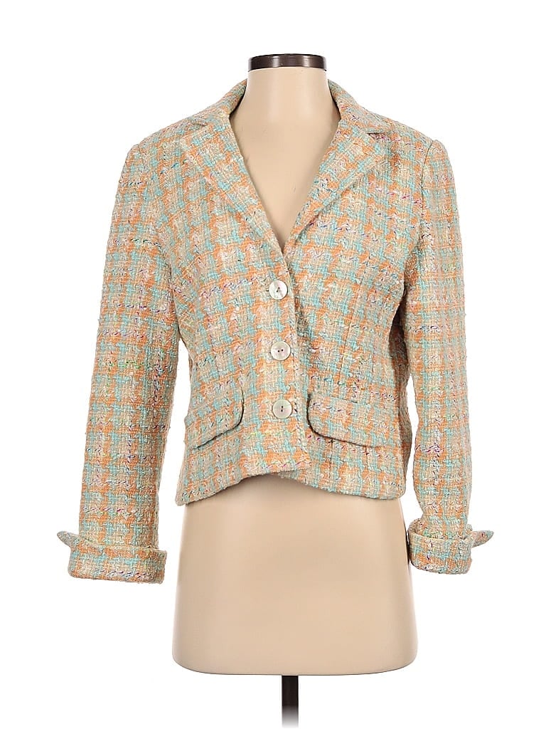 Pre-owned Assorted Brands Blazer Jacket In Gold