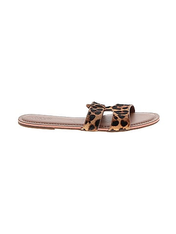 J crew leopard outlet slides