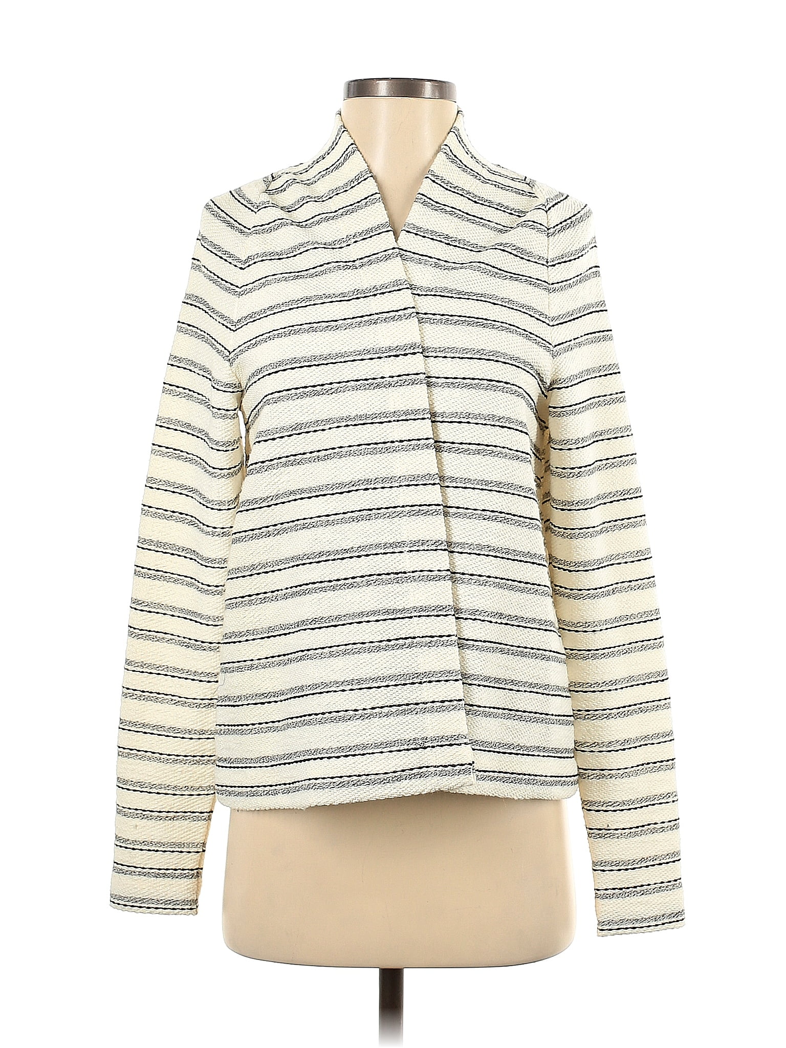 Ann Taylor LOFT Stripes Ivory Jacket Size XS - 76% off | thredUP