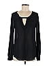 The Impeccable Pig 100% Polyester Black Long Sleeve Blouse Size M - photo 1