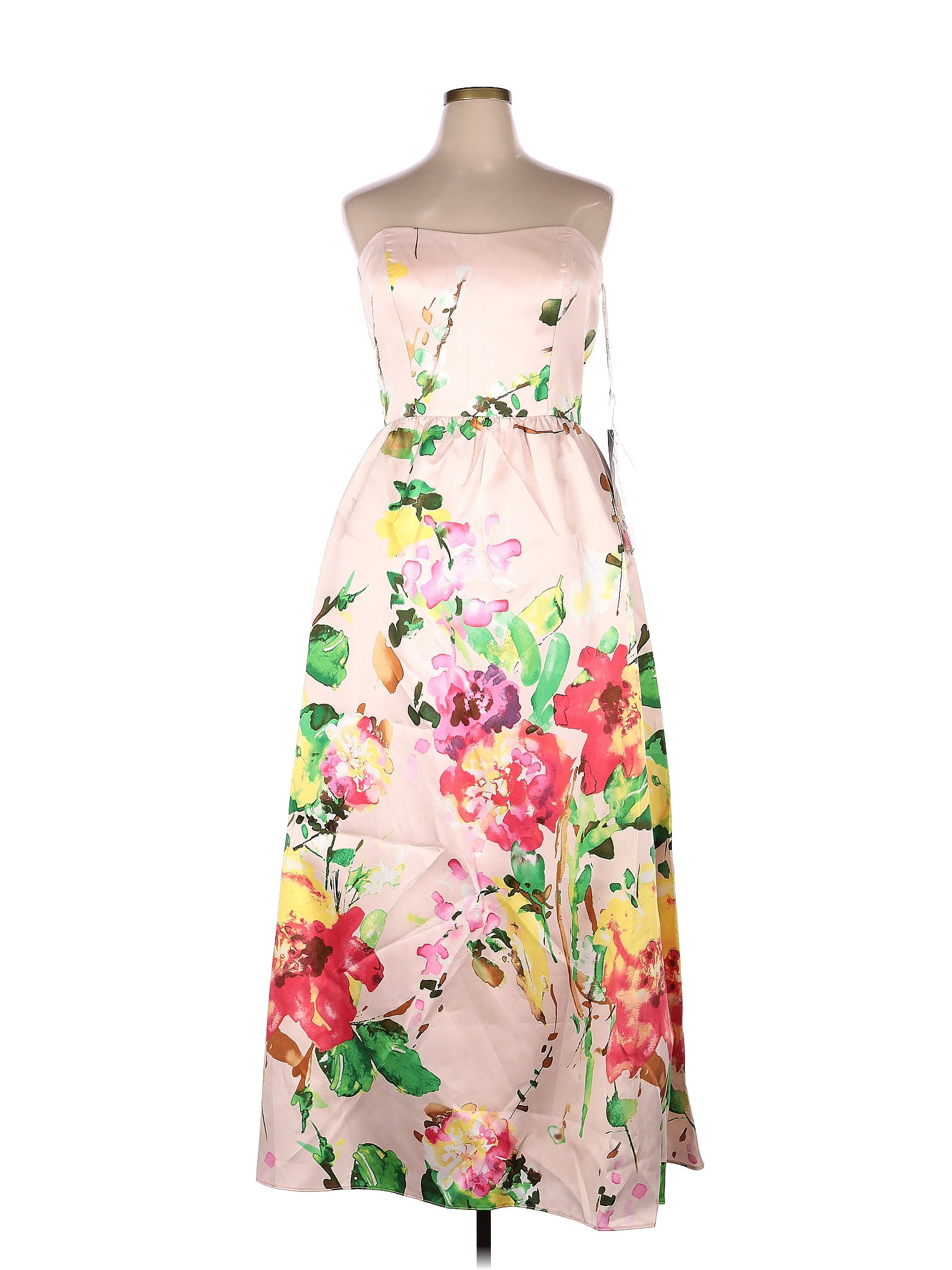 Alfred Sung High/Low Cocktail Dress in Burgundy , Size 6