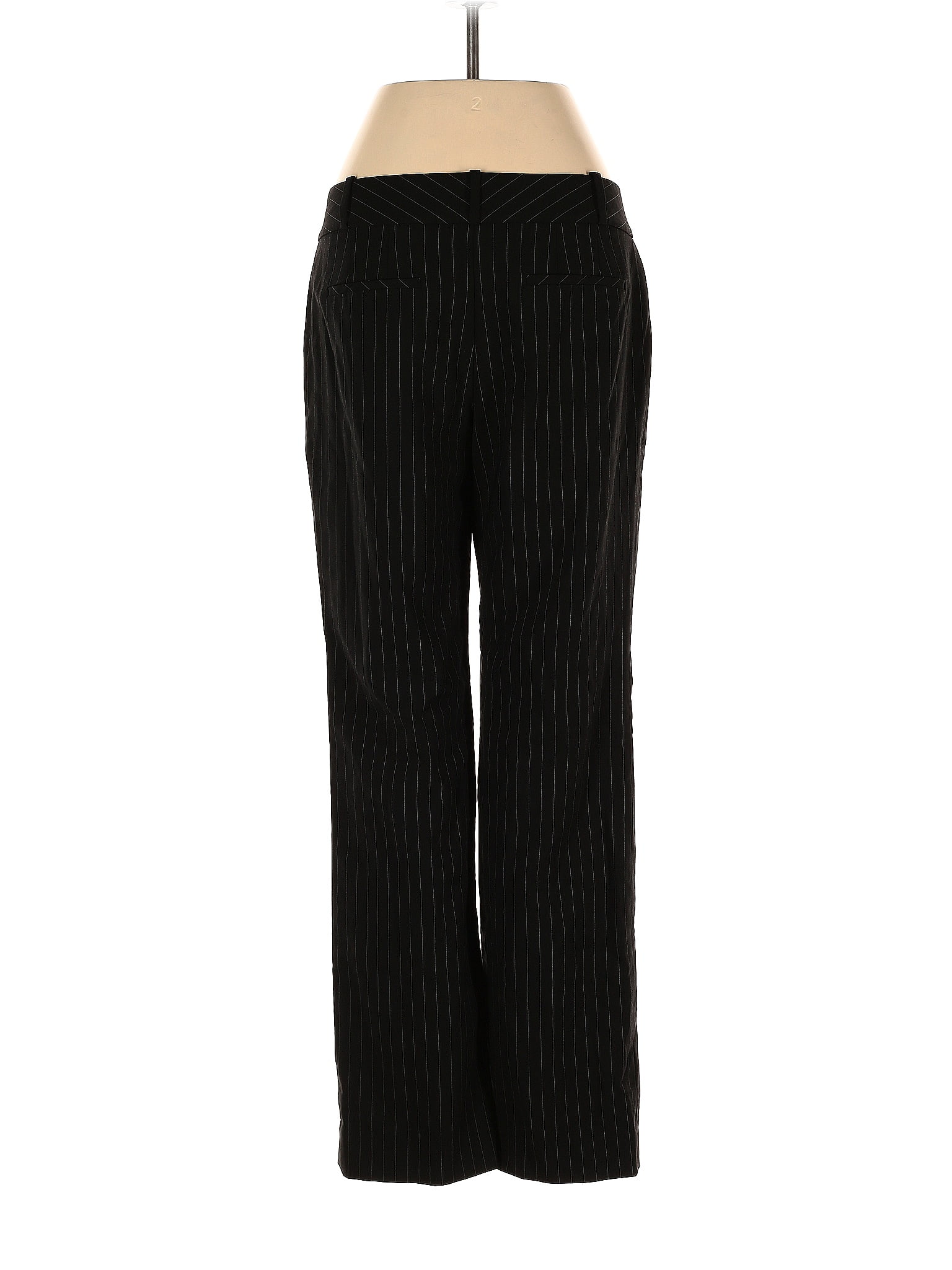 Ann Taylor Stripes Black Wool Pants Size 2 - 73% off