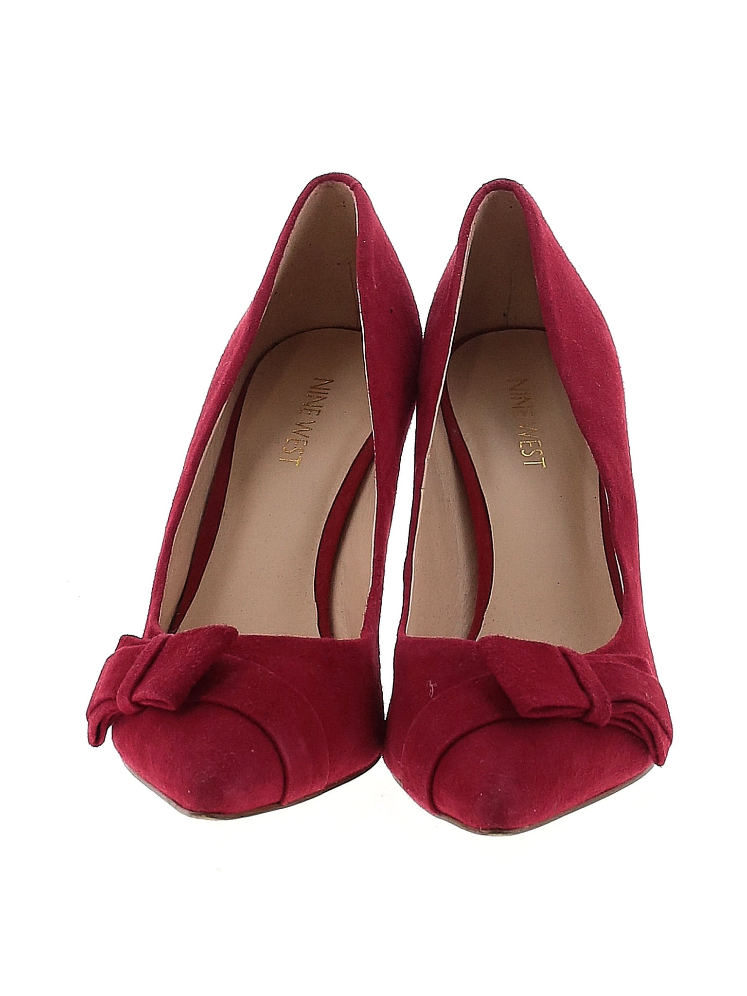 Nine west red hot sale suede pumps