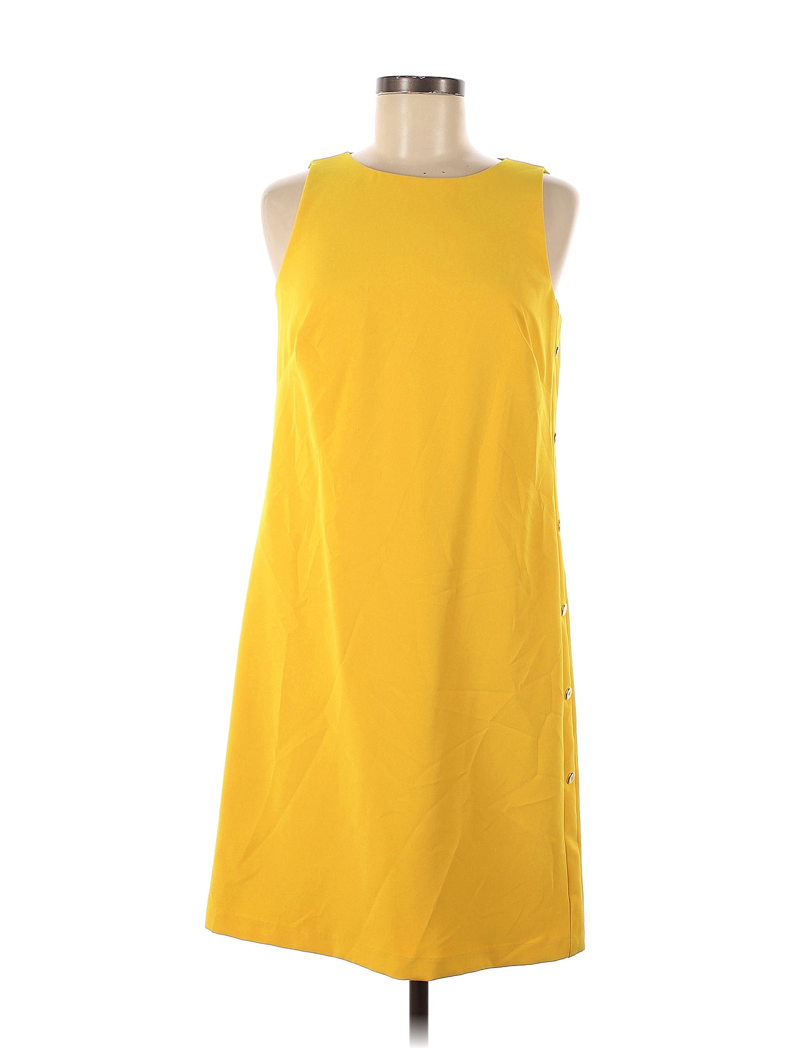 Lauren by Ralph Lauren Solid Yellow Yellow Crewneck Dress Size 2 - 70% ...