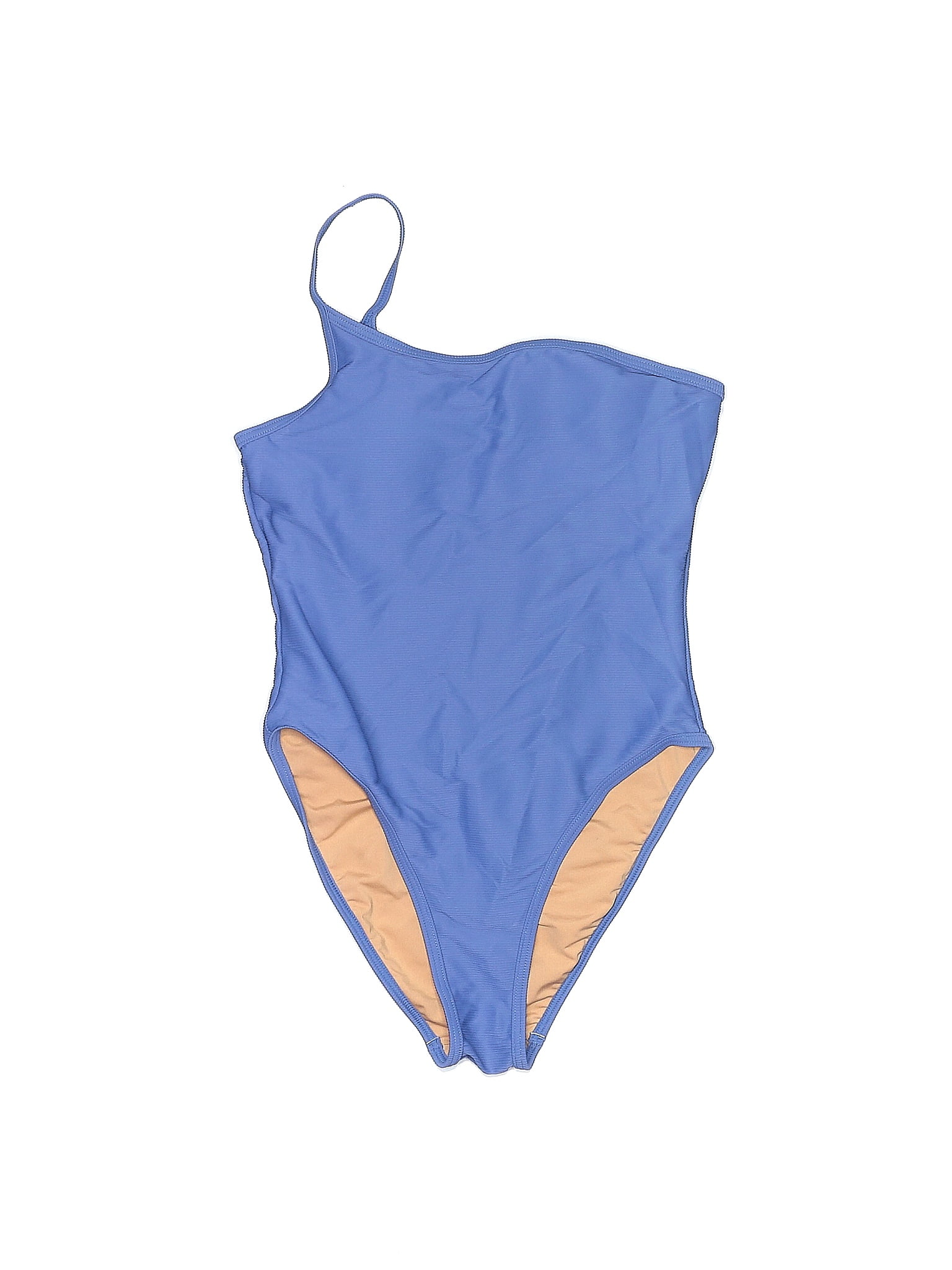 J Crew Solid Blue One Piece Swimsuit Size 4 75 Off Thredup