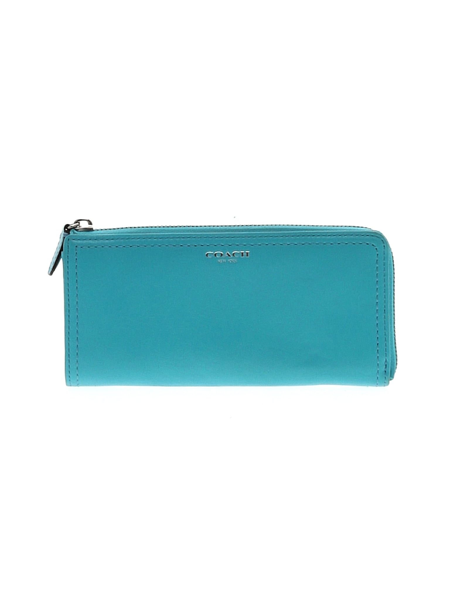 Coach Solid Blue Teal Wallet One Size - 70% off