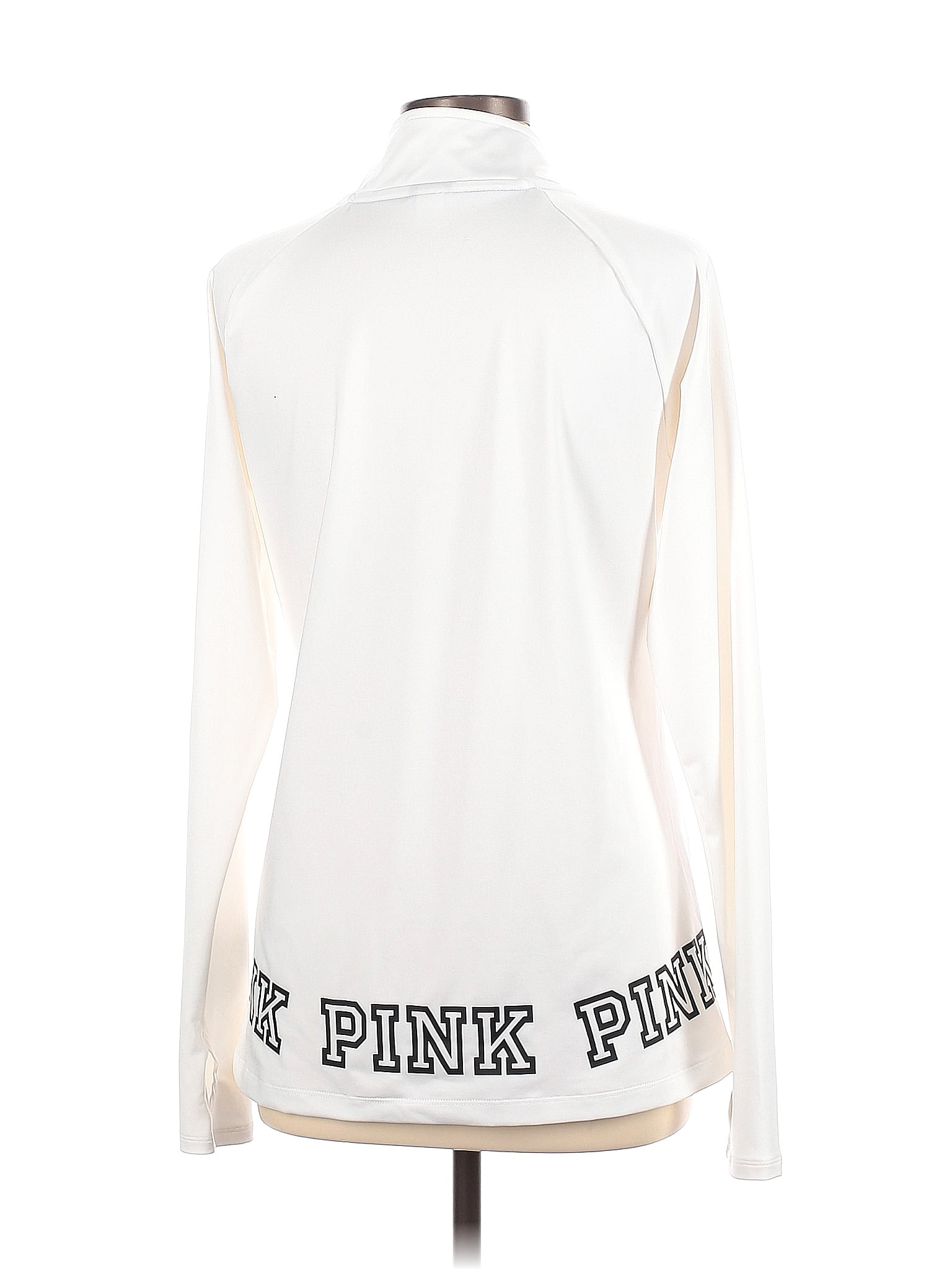 Victoria's Secret Pink White Track Jacket Size L - 54% off