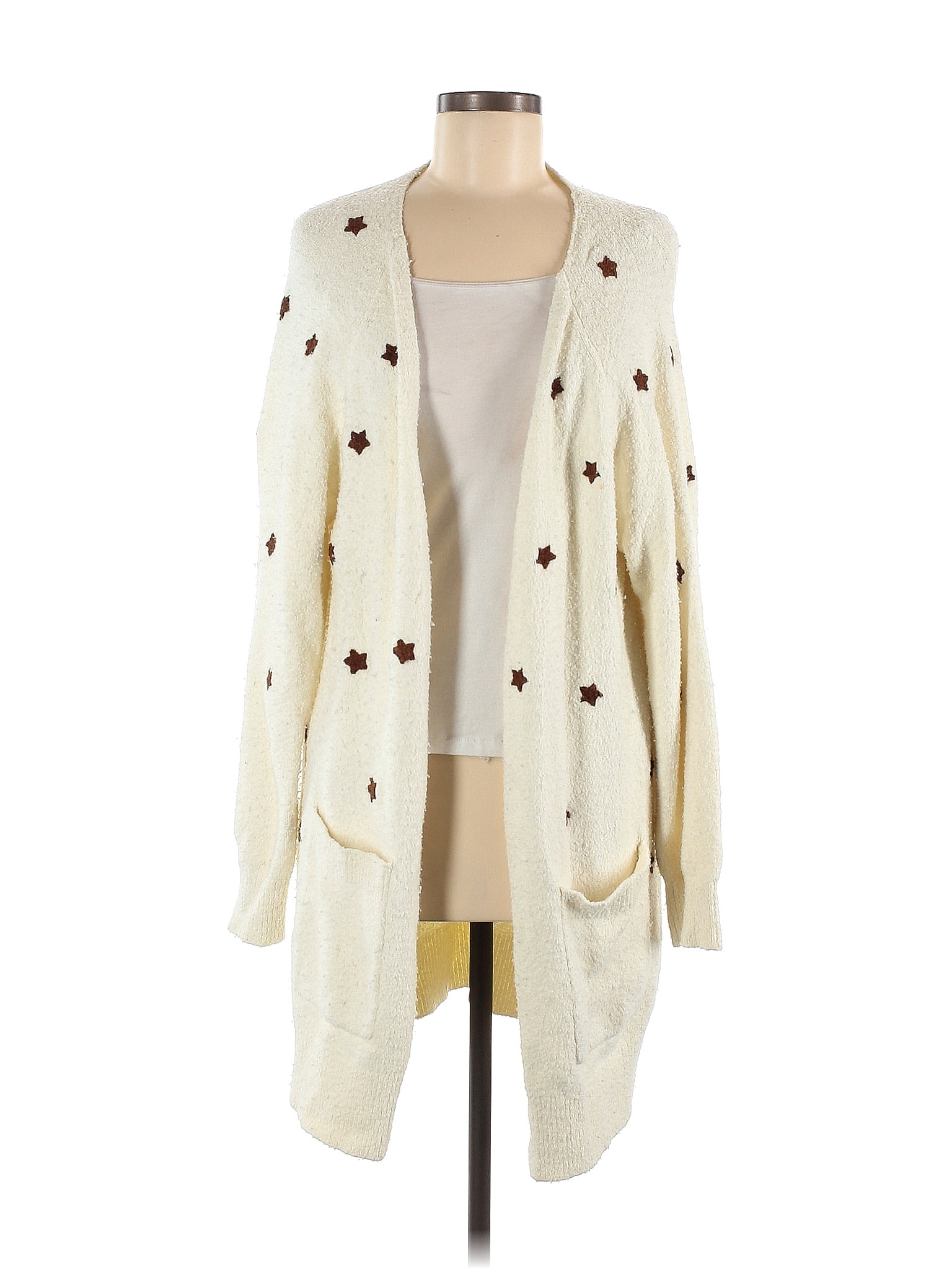 Rylee + Cru Womens Fuzzy Cardigan - Ruby