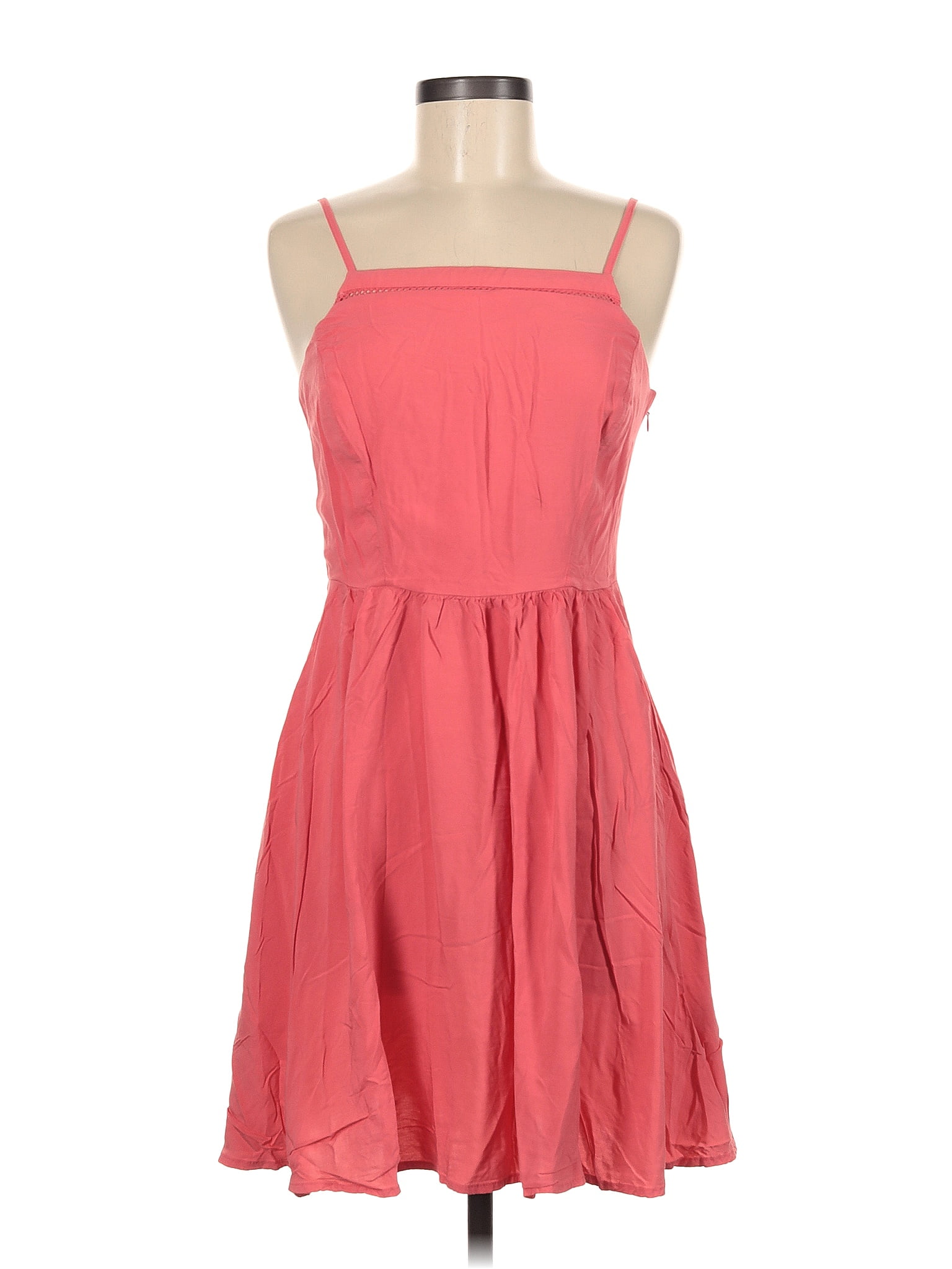 Old Navy 100 Viscose Solid Pink Casual Dress Size M 54 Off Thredup