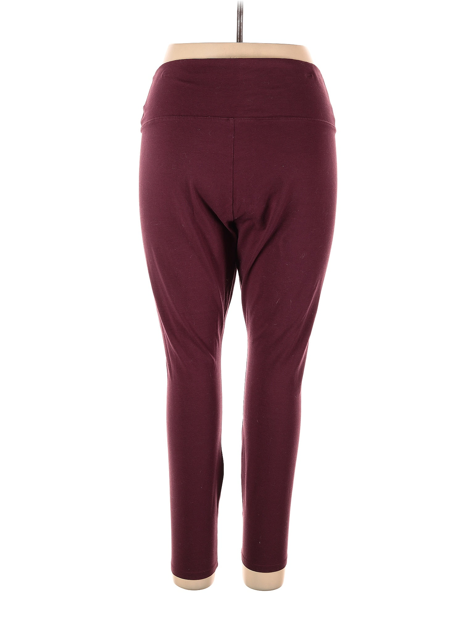 Simply Vera Vera Wang Polka Dots Maroon Burgundy Leggings Size 1X (Plus) -  46% off