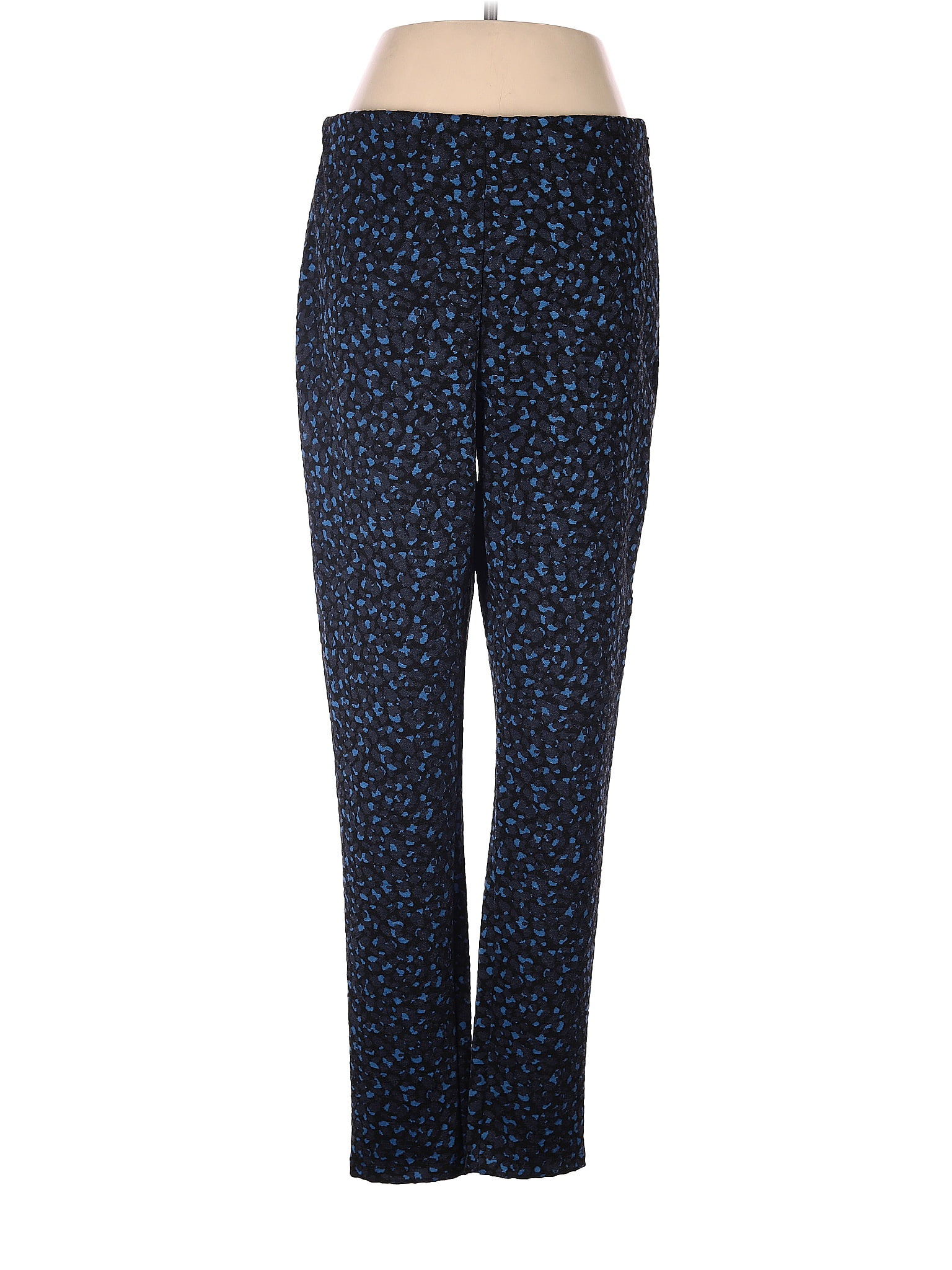 Ann Taylor Leopard Print Blue Dress Pants Size M 77 off ThredUp