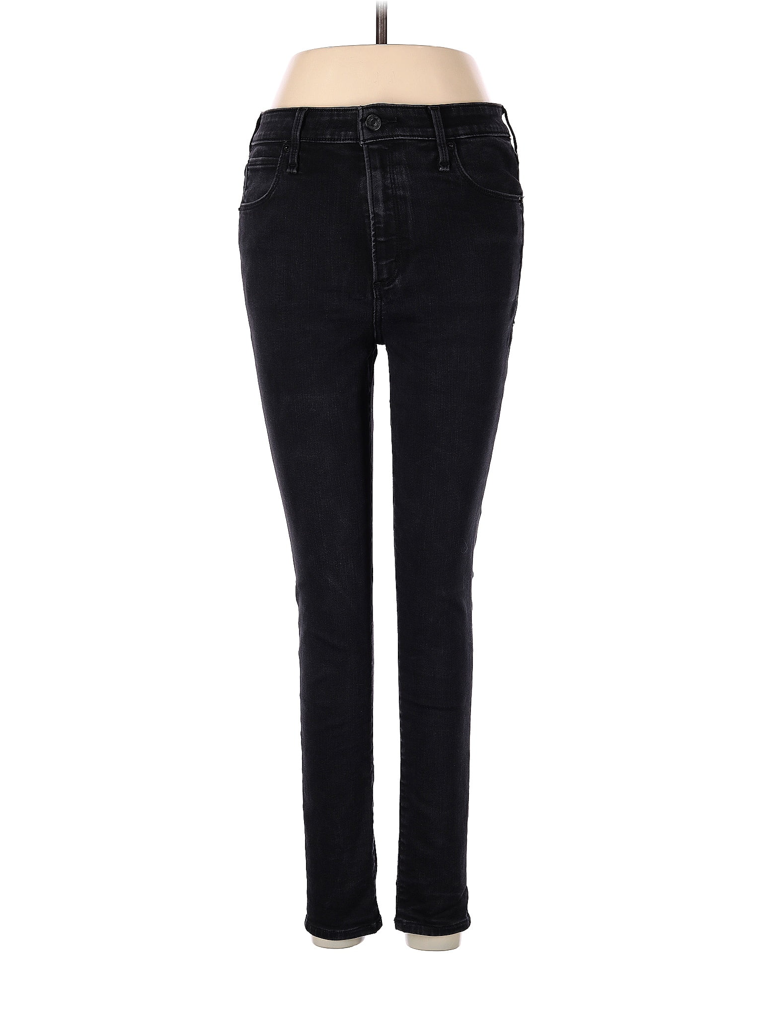 Abercrombie & Fitch Solid Black Jeans Size 6 68 off thredUP