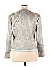Patra 100% Polyester Jacquard Floral Motif Damask Paisley Baroque Print Brocade Silver Blazer Size 16 - photo 2