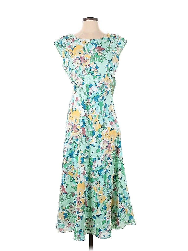 Sundance 100% Silk Floral Multi Color Green Casual Dress Size 4 - 69% ...