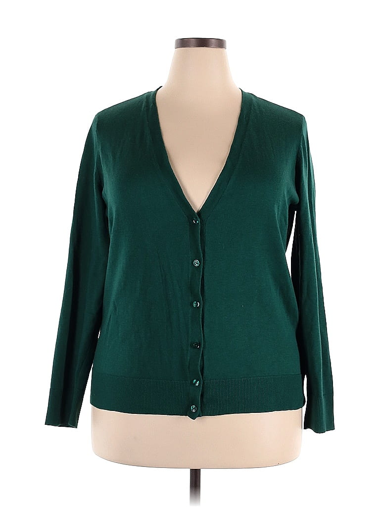 Amazon Essentials Color Block Solid Green Cardigan Size XXL - 58% off ...