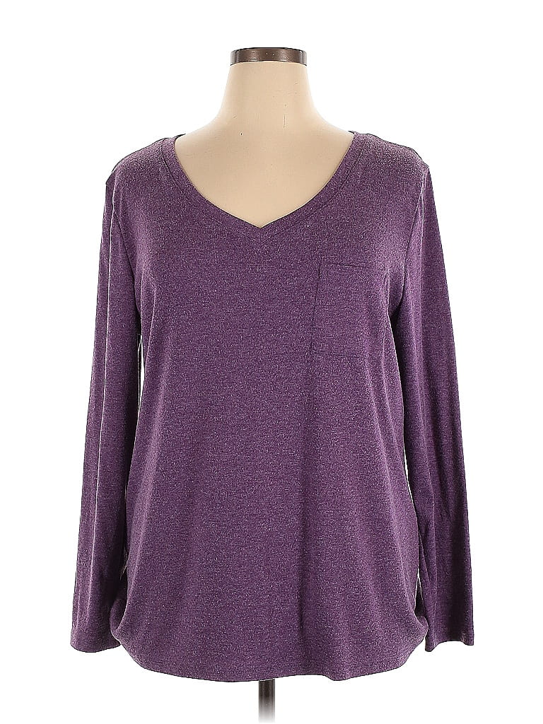 Unbranded Marled Purple Long Sleeve T-Shirt Size XL - 48% off | ThredUp