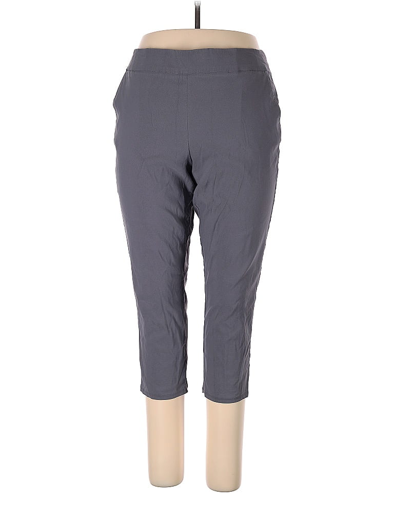 Simply Vera Vera Wang Solid Gray Casual Pants Size XXL - photo 1