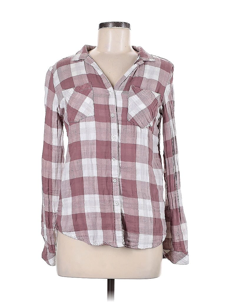 Thread and Supply 100% Cotton Checkered-gingham Plaid Burgundy Long ...