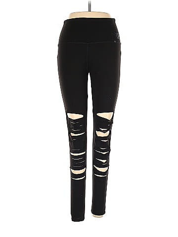 Victoria's Secret Pink Solid Black Leggings Size S - 44% off