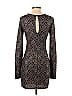 Lucca Couture Jacquard Marled Damask Brocade Graphic Gray Casual Dress Size S - photo 2