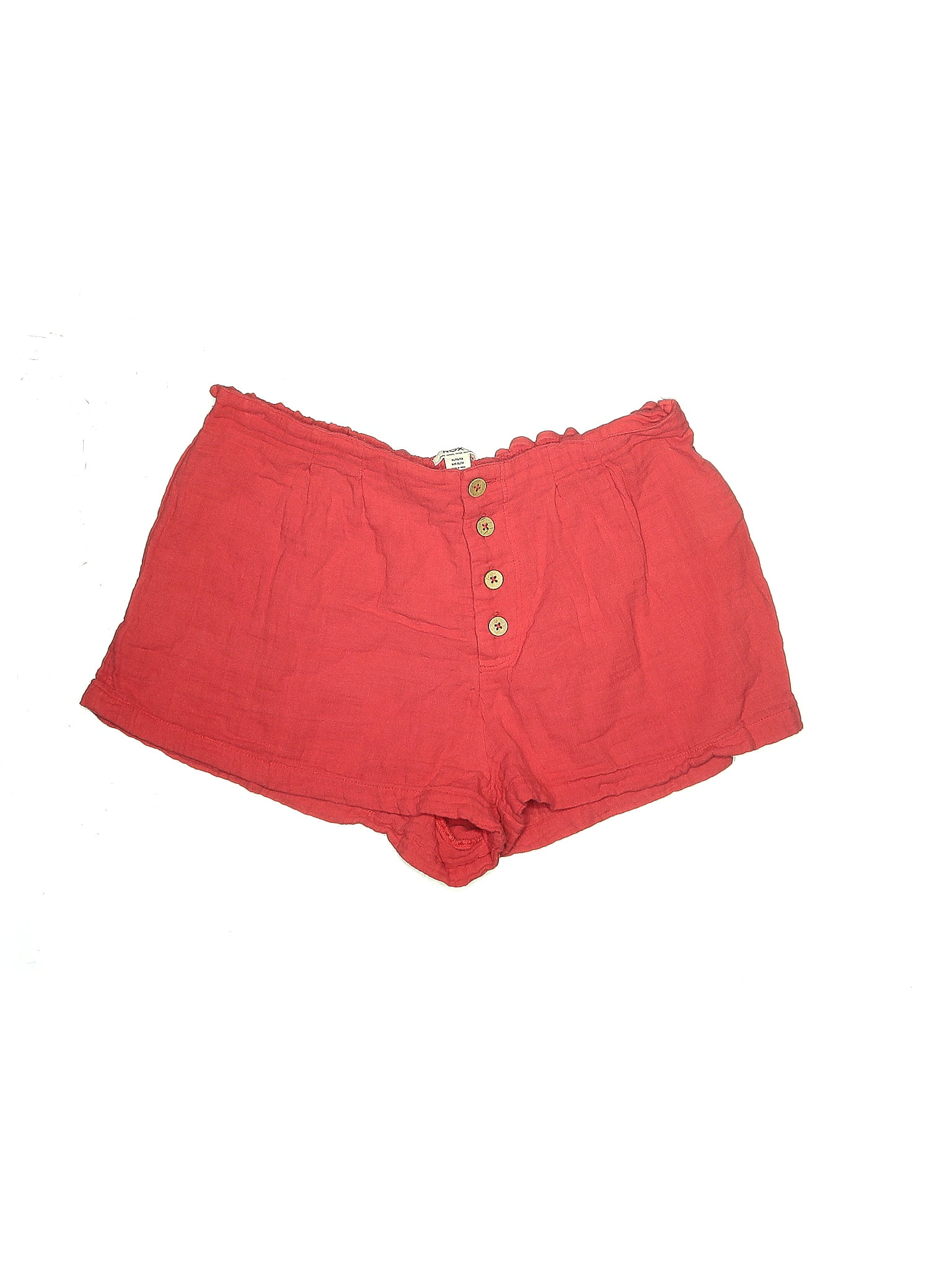 Roxy 100% Cotton Solid Red Shorts Size XL - 52% off