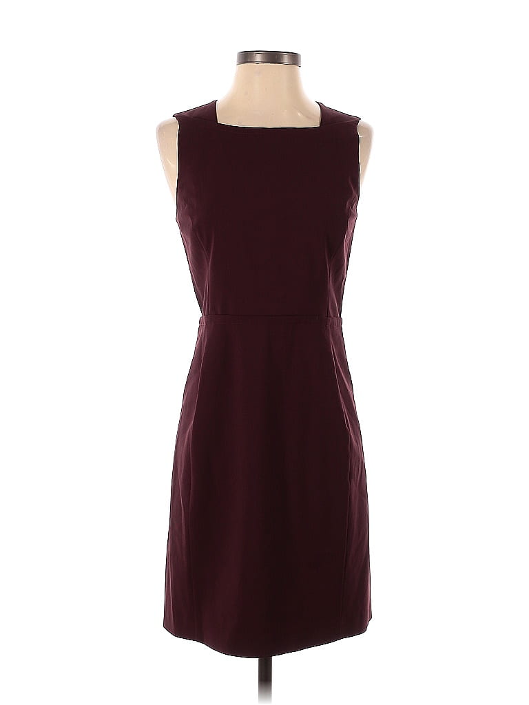 Theyskens Theory Solid Maroon Burgundy Casual Dress Size 4 73 Off