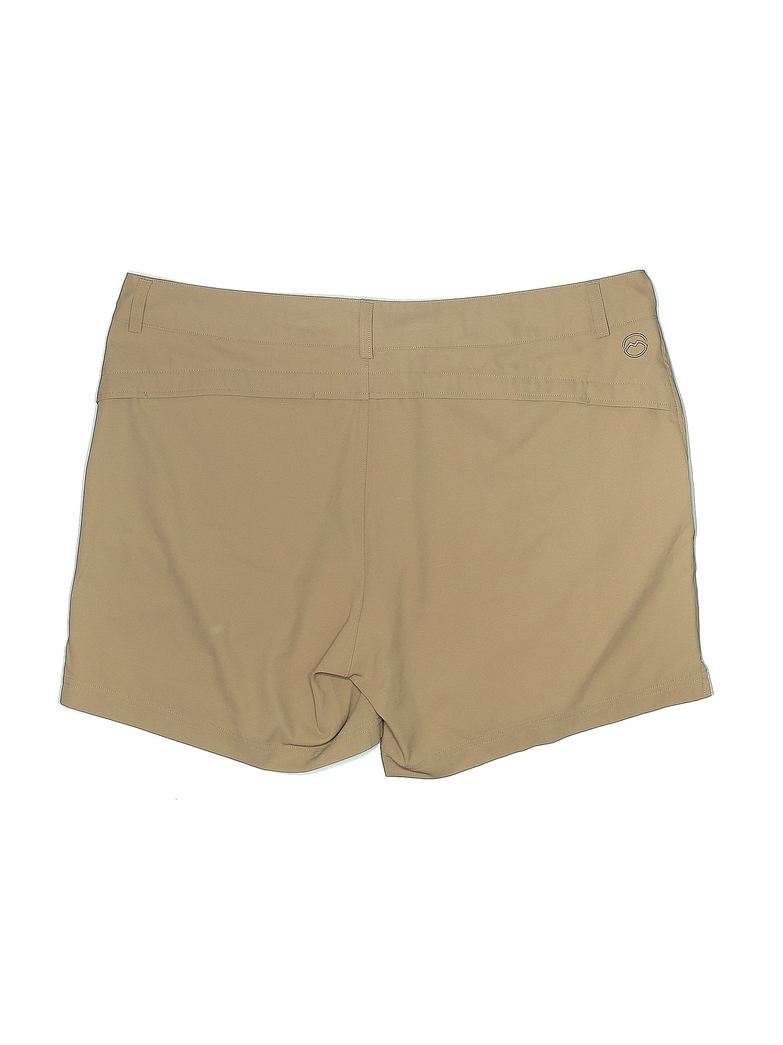 Magellan's 100% Polyester Solid Tan Khaki Shorts Size 1X (Plus) - 63% off