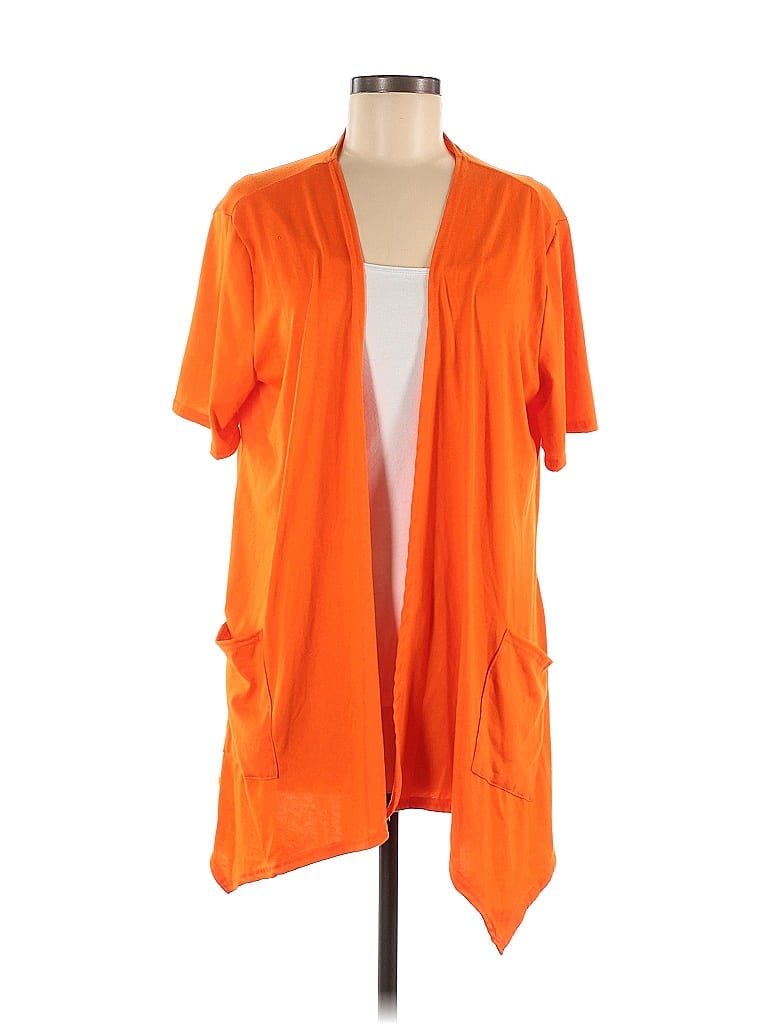 Unbranded 100% Polyester Orange Cardigan Size M - photo 1
