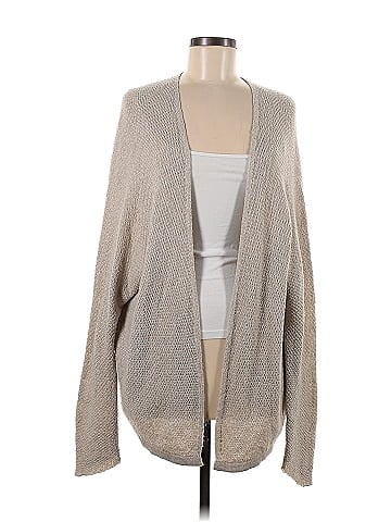 Brandy Melville Color Block Solid Tan Cardigan One Size - 50% off
