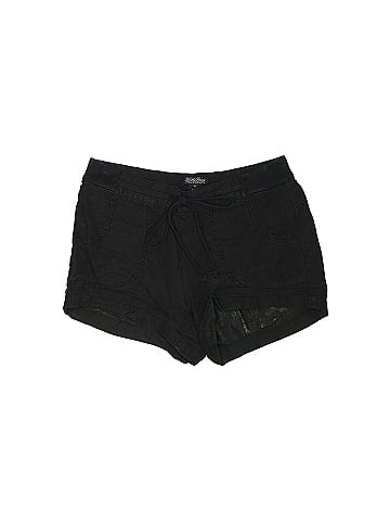 Lucky Brand 100% Linen Solid Black Shorts Size S - 70% off