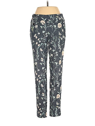 Lucky Brand Floral Multi Color Blue Casual Pants Size M - 67% off