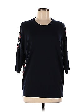 Derek Lam Collective Navy Floral Back Sweater (view 1)