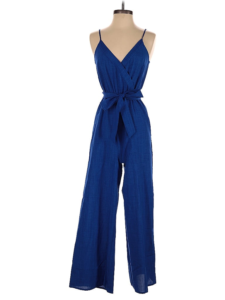 Flying Tomato 100% Polyester Blue Jumpsuit Size XS - 62% off | thredUP