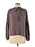Fifteen Twenty 100% Silk Gray Blouson Sleeve Top Size M - photo 1