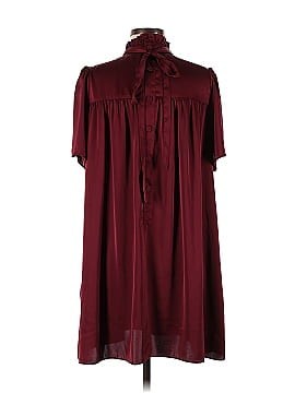 Adam Lippes Collective Ruffle Neck Charmeuse Dress (view 2)